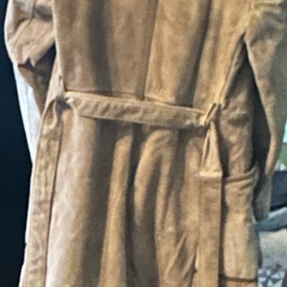 Women's Vintage Tan Shearling leather/suede Coat - Picture 3 of 7